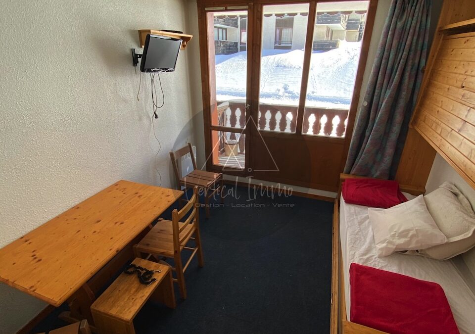 A VENDRE – Studio de 18,33 m2 – TIGNES Val Claret – Résidence Rond Point des Pistes – Ref 100RPPB